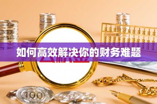 巍山如何高效解决你的财务难题