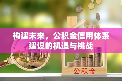 巍山构建未来，公积金信用体系建设的机遇与挑战