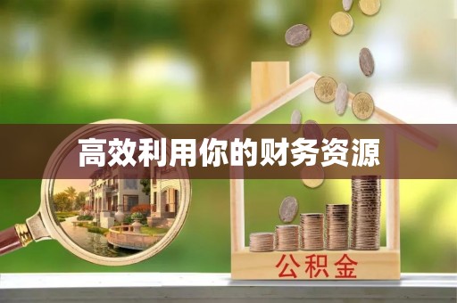 巍山高效利用你的财务资源